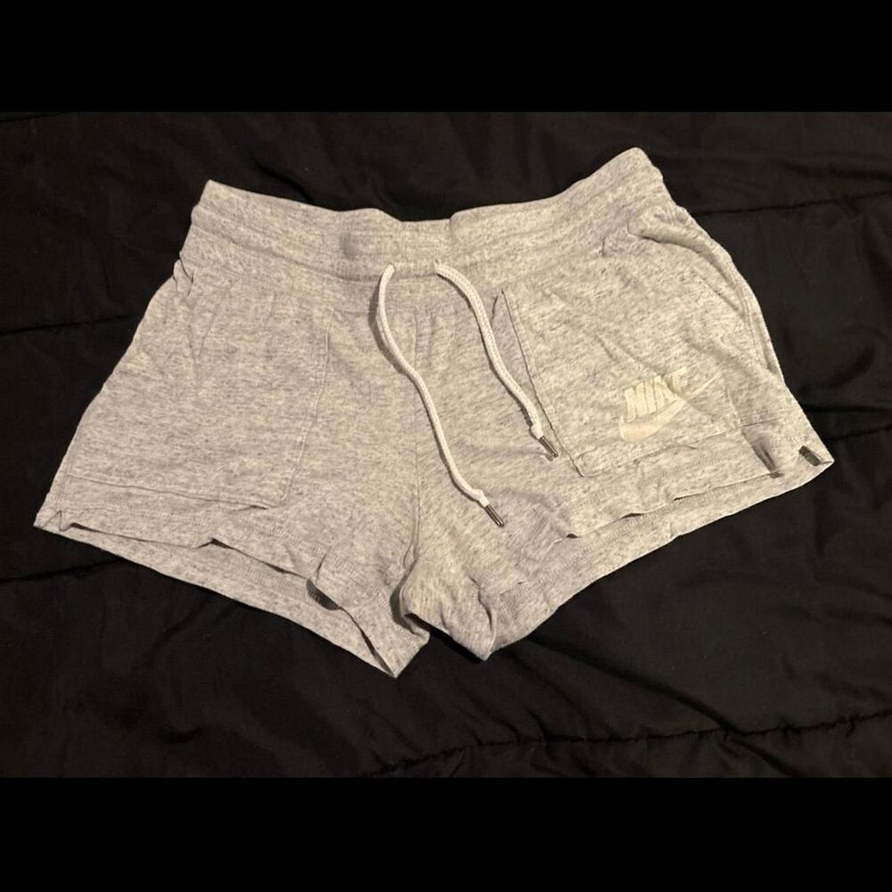 Nike Women's Grey and Blue Shorts